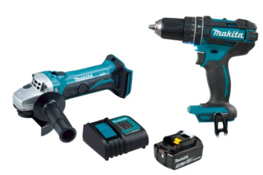 COMBO ROTOMARTILLO 18V + ESMERILADORA 11000 RPM MAKITA 18 V