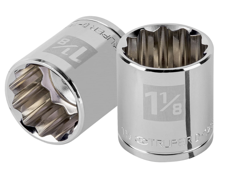 DADO DE 1-1/8", CUADRO DE 1/2", 12 PUNTAS, D-1236