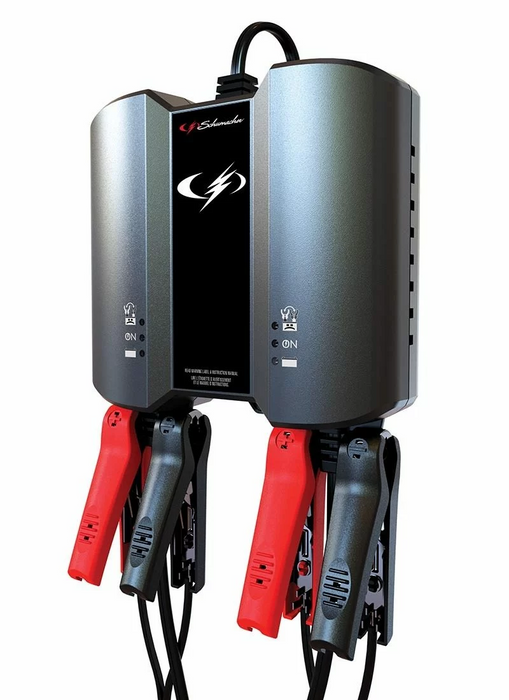 CARGADOR DE BATERIAS  2 BANCOS 6 V/12 V 2 A