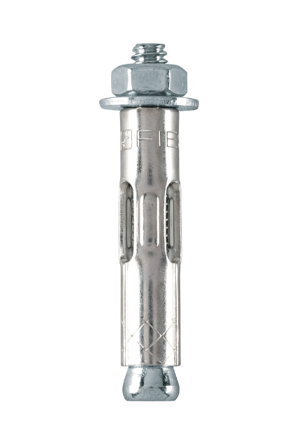 Taque expansivo metálico FIERO con tornillo hexagonal de 1/4", vista frontal