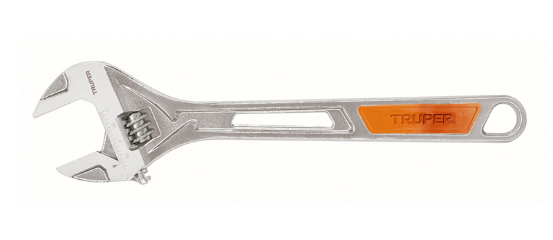 LLAVE AJUSTABLE 15” CROMADO CON MANGO DE PVC