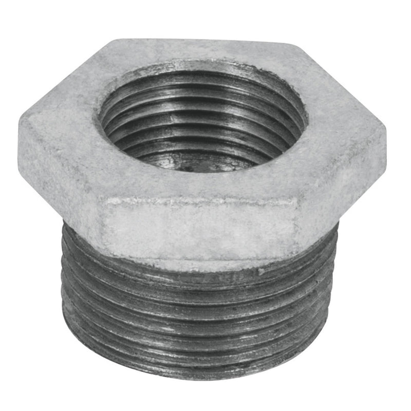 Reducción de buje galvanizado 1" a 3/4", rosca exterior