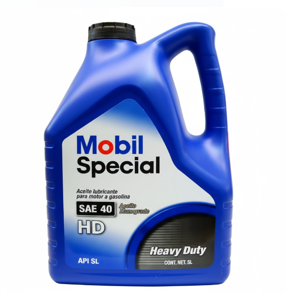 ACEITE P/MOTOR A GASOLINA, MOBIL SPECIAL SAE 40 HEAVY DUTY, MONOGRADO, 5L.