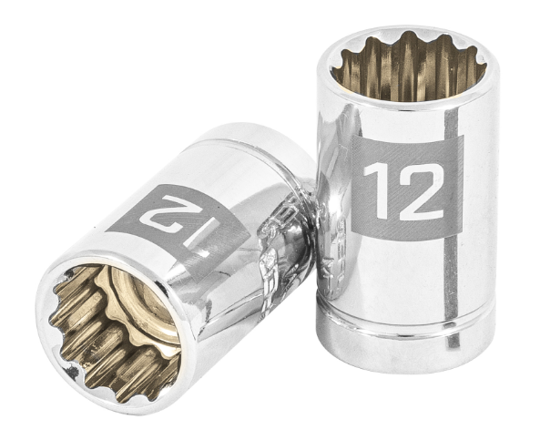 DADO DE 12 mm, CUADRO DE 3/8", 12 PUNTAS, D-3812-M