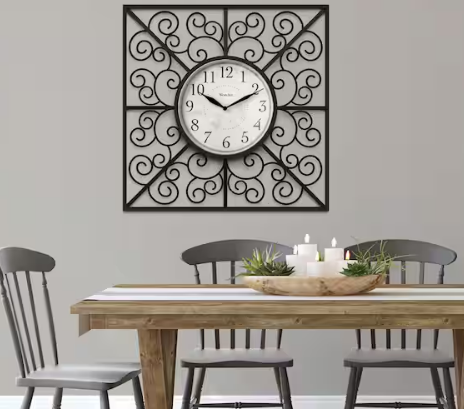 RELOJ ANALOGICO DE PARED CUADRADO 33163