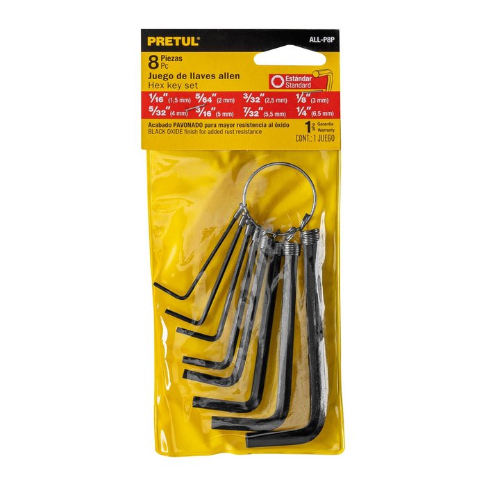Jgo.Petaca 6 Hex. Larg.1,5-5 - Set Di 6 Chiavi A Brugola Esagonali BAHCO, Larghezza Da 1,5 A 5 Mm