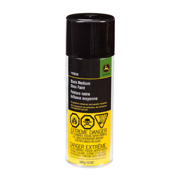 PINTURA EN AEROSOL, NEGRA MEDIUM, 340 G (12 OZ) JOHN DEERE
