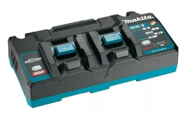 CARGADOR DE BATERIAS MAKITA, 40V, 2 PUERTOS DC40RB, XGT