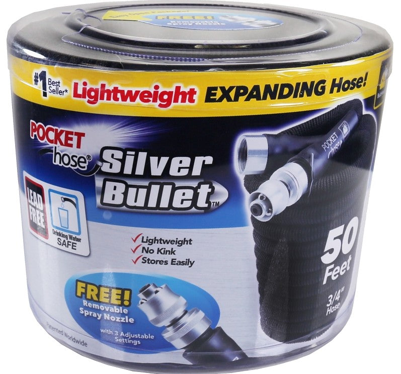 MANGUERA PARA JARDIN EXPANDIBLE 3/4" 50 ft 100 psi SILVER BULLET