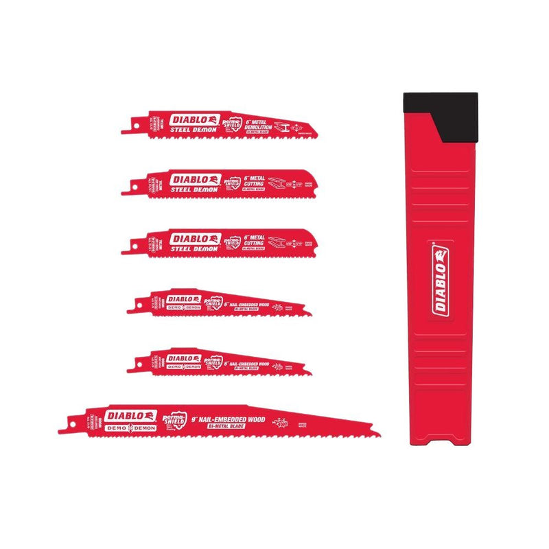 SEGUETAS PARA SIERRA RECIPROCA  6+4  PIEZAS DIABLO (6PZS)