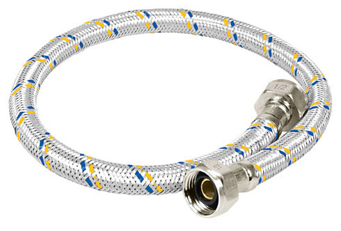 MANGUERA PARA LAVABO, 1/2" X 1/2", 40 cm, ALUMINIO, PRETUL