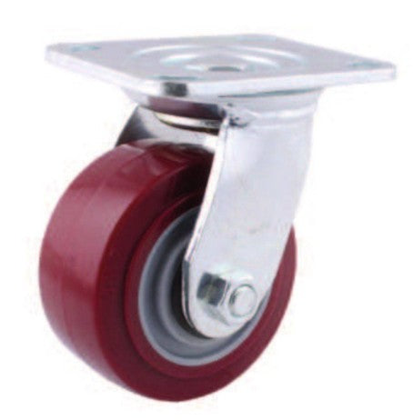 RUEDA DE POLIURETANO MARRON 4" X 2" GIRATORIA