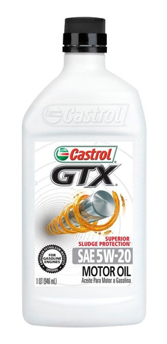 ACEITE PARA MOTOR A GASOLINA, CASTROL GTX 5W-20, 946 ml