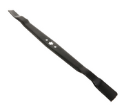 Cuchilla negra para cortacésped de tractor, hoja larga con orificios y estrella visible