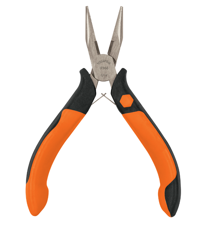 PINZA MINIATURA PUNTA Y CORTE 5", MANGO COMFORT GRIP"