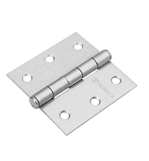 BISAGRA CUADRADA DE 2-1/2", CROMO MATE CAB PLANA 10/100