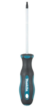 Desarmador T20 de 100 mm con mango negro y azul, punta tipo T20