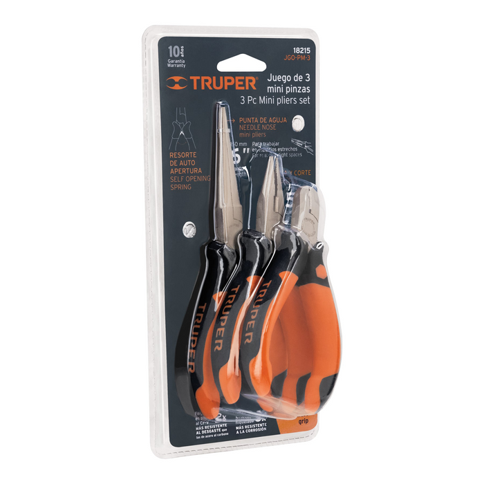 JUEGO DE 3 PINZAS MINIATURAS