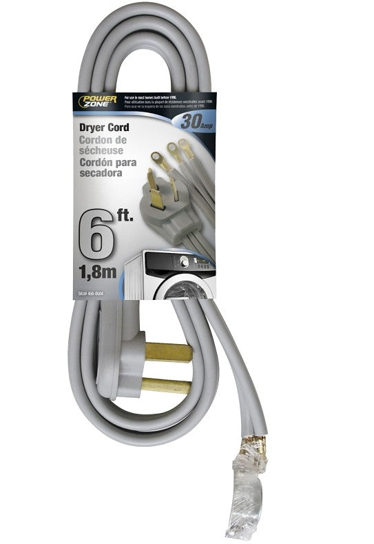 CABLE PARA SECADORA 250 v, CALIBRE 10 awg, 6 ft, GRIS
