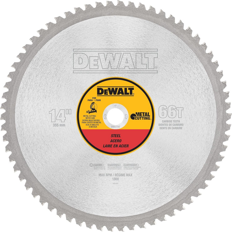 DISCO DE CORTE DE CARBURO DE 14" 66T PARA DW872 DEWALT