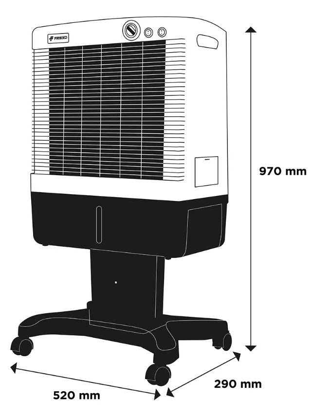 ENFRIADOR EVAPORATIVO PORTATIL FRIKKO F1500P-CM