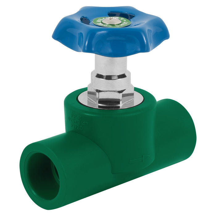 VALVULA DE GLOBO DE PPR ¾”