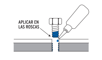 FIJADOR DE ROSCAS REMOVIBLE 10 ML AZUL TRUPER