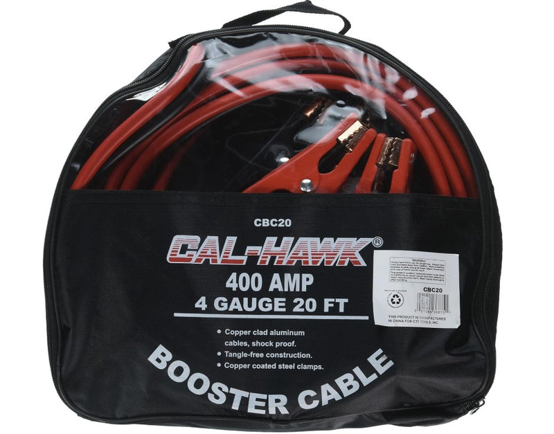 CABLES PASA CORRIENTE CALIBRE 4, 20 FT, CAL-HAWK 400 AMP