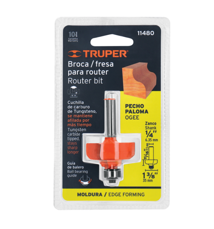 BROCA PARA ROUTER, PECHO PALOMA 1-3/8"