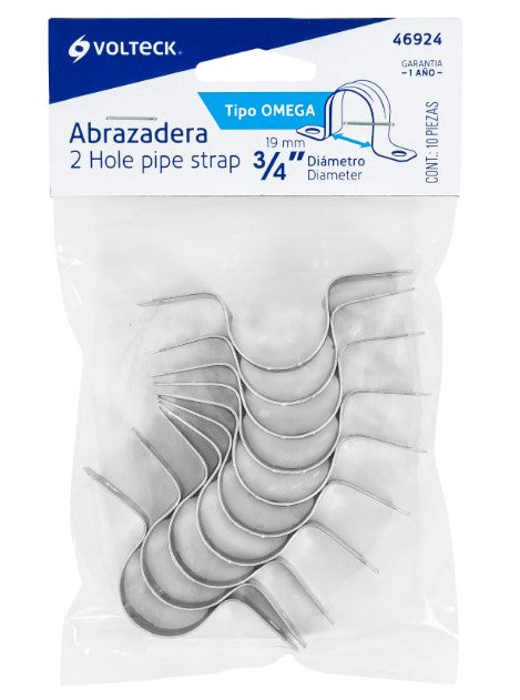 ABRAZADERAS PARA TUBO, TIPO OMEGA 3/4"