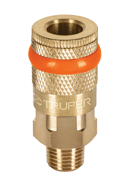 COPLE RAPIDO PARA AIRE, MACHO, 1/4" NPT, TRUPER