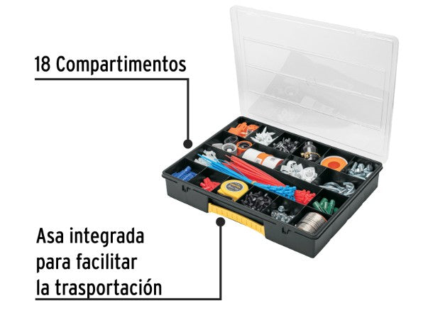 ORGANIZADOR DE 14" CON 18 COMPARTIMENTOS PRETUL