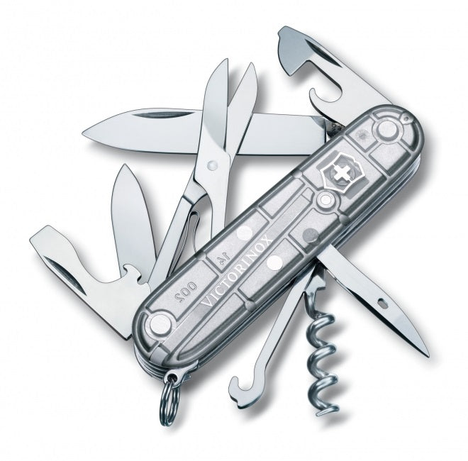 NAVAJA CLIMBER SILVER TECH PLATA TRANSPARENTE 14 USOS VICTORINOX