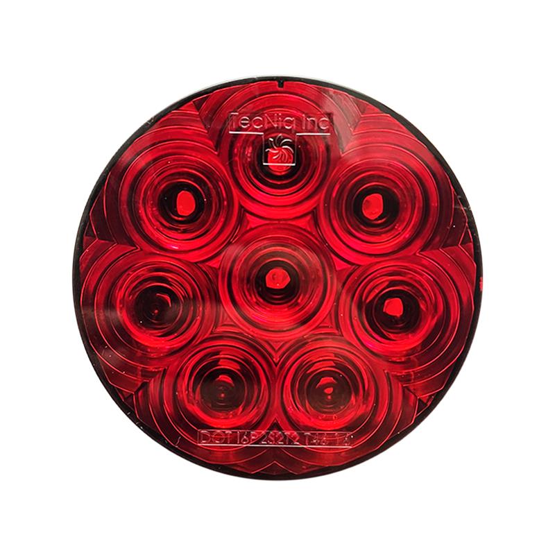 FOCO REDONDO ROJO DE 4" LED CONEXION 3 POLOS