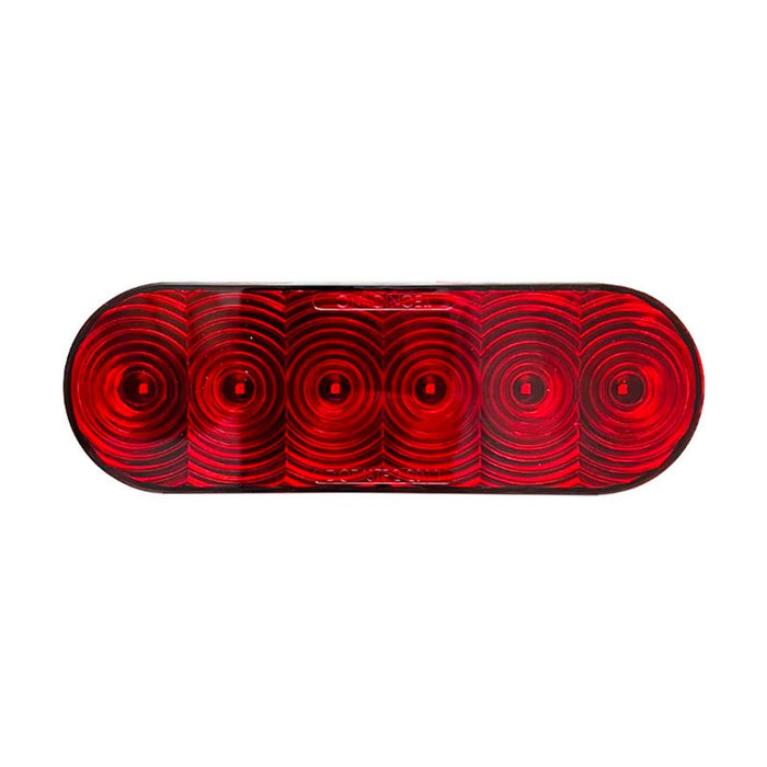 FOCO OVALADO 6" ROJO 6 LED