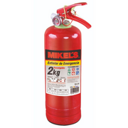 Extintor de emergencia rojo de 2 kg con manómetro y palanca de disparo