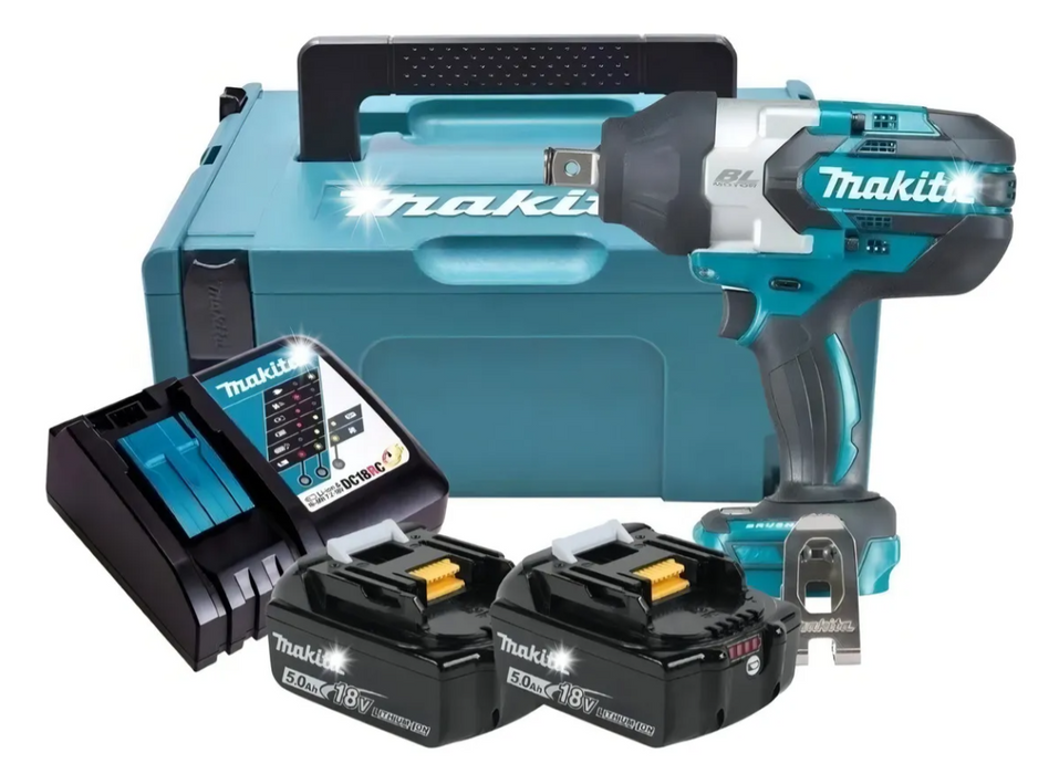 LLAVE DE IMPACTO DE 1/2", 18V LXT, "BL" 2 BAT. 5.0 Ah, CARGADOR, ESTUCHE