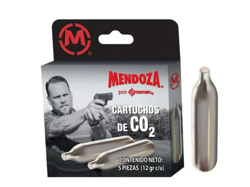 CARTUCHOS DE CO2, 12 GR, 5 PZAS, P/PISTOLAS DE AIRE