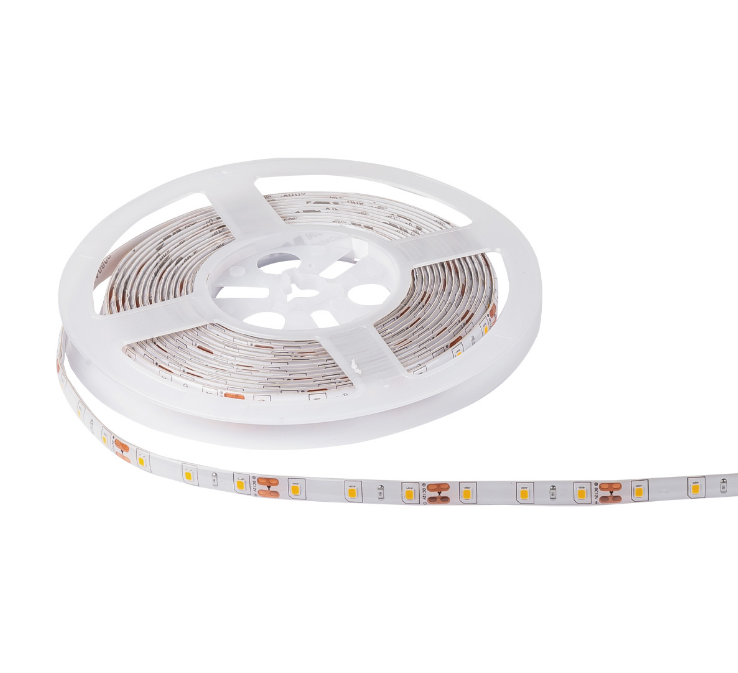 Tira de LED cálida de 5 m enrollada en un carrete blanco