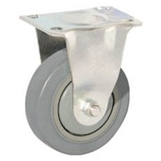RUEDA DE POLIURETANO DE 4", GRIS, BASE FIJA, MEDIUM DUTY
