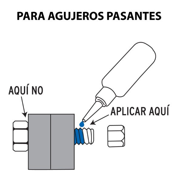 FIJADOR DE ROSCAS REMOVIBLE 10 ML AZUL TRUPER