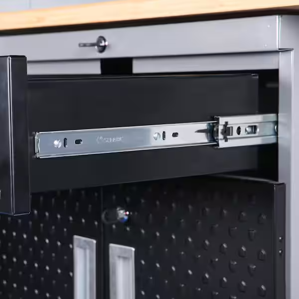 SISTEMA DE GABINETES DE ALMACENAMIENTO PARA GARAJE DE ACERO, 8 PIEZAS, COLOR NEGRO