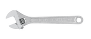 Llave ajustable cromada 10" PRETUL con boca abierta
