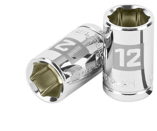 DADO DE 12 mm, CUADRO DE 3/8", 6 PUNTAS, D-3812-HM