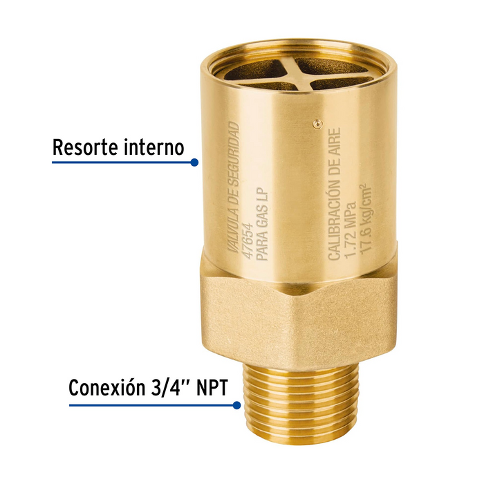 VALVULA EXTERNA DE SEGURIDAD PARA TANQUE ESTACIONARIO3/4'