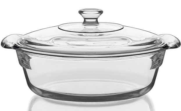 JUEGO DE REFRACTARIOS DE CRISTAL 4 PIEZAS