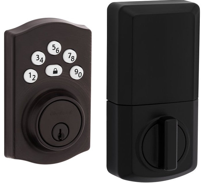 CERRADURA ELECTRICA CON TECLADO ZINC BRONCE VENECIANO