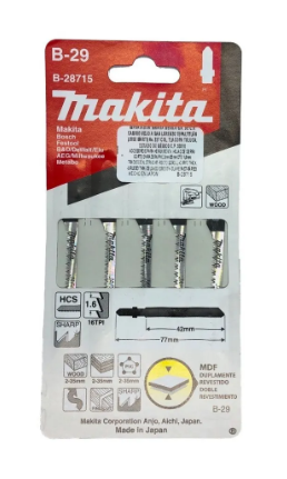 SEGUETA P/CALADORA B-29 PARA MDF CORTE CURVO (paq.5)