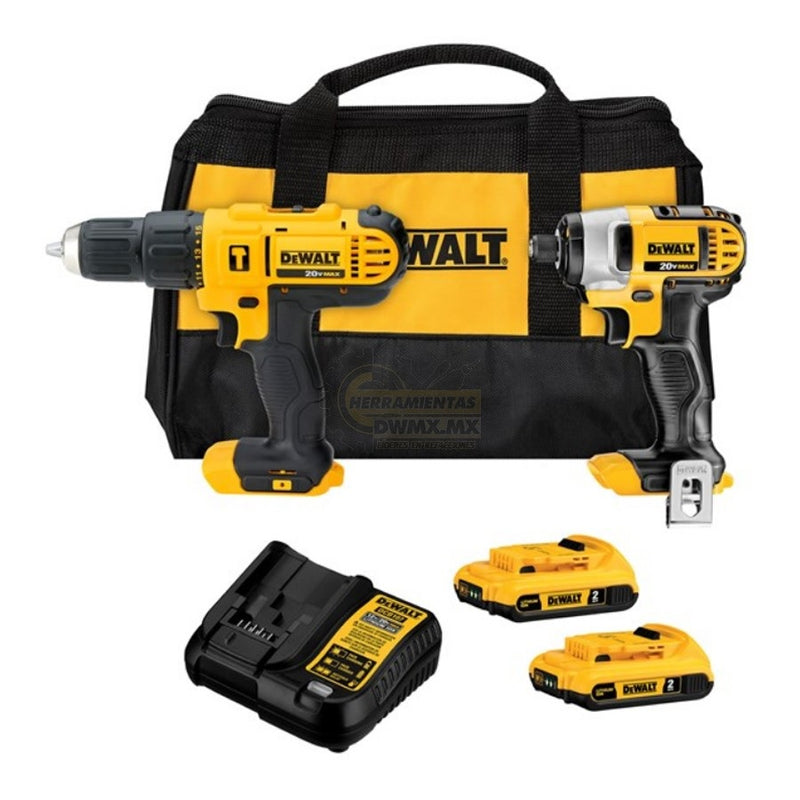 COMBO 20V, ROTOMARTILLO Y ATORNILLADOR DE IMPACTO, 2 BAT. 2.0AH Y CARGADOR, CON MALETIN