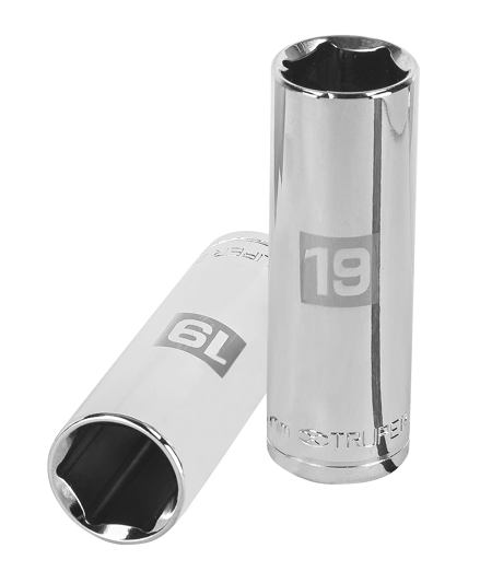 DADO DE 19 mm, CUADRO DE 1/2", 6 PUNTAS LARGO, D-1219-ML